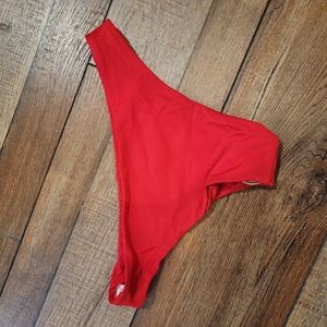 NWOT RED THONG BIKINI BOTTOM